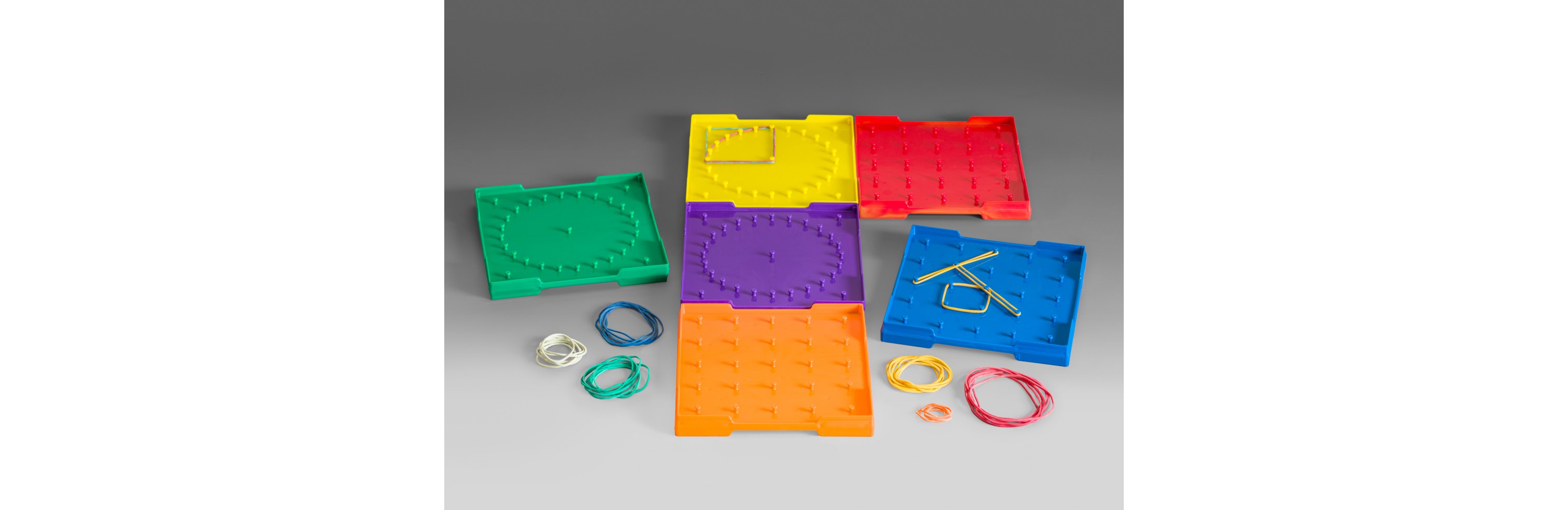 Wissner® active learning - Geoboards small double sided in 6 colours RE-Plastic®