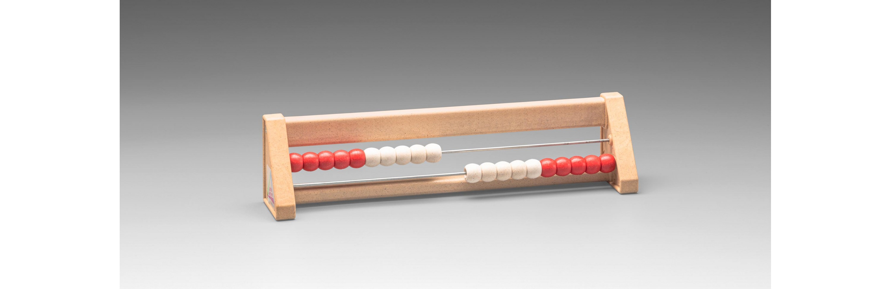 Wissner® active learning - Abacus with 20 balls red / white RE-Wood®