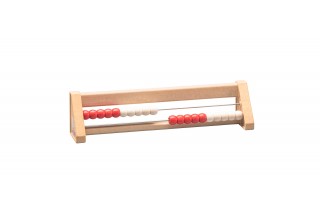 Abacus / Rekenrek with 20 beads. red / white