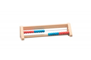 Abacus / Rekenrek with 20 beads. red / blue