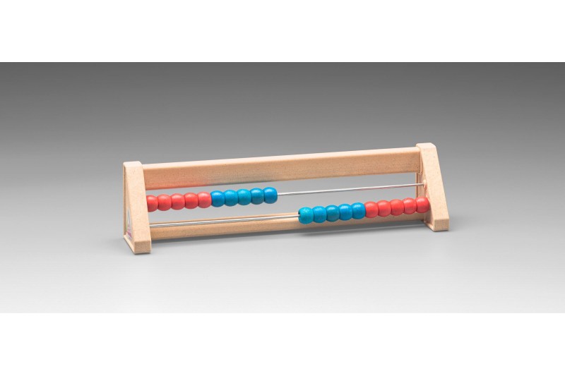 Abacus / Rekenrek with 20 beads. red / blue