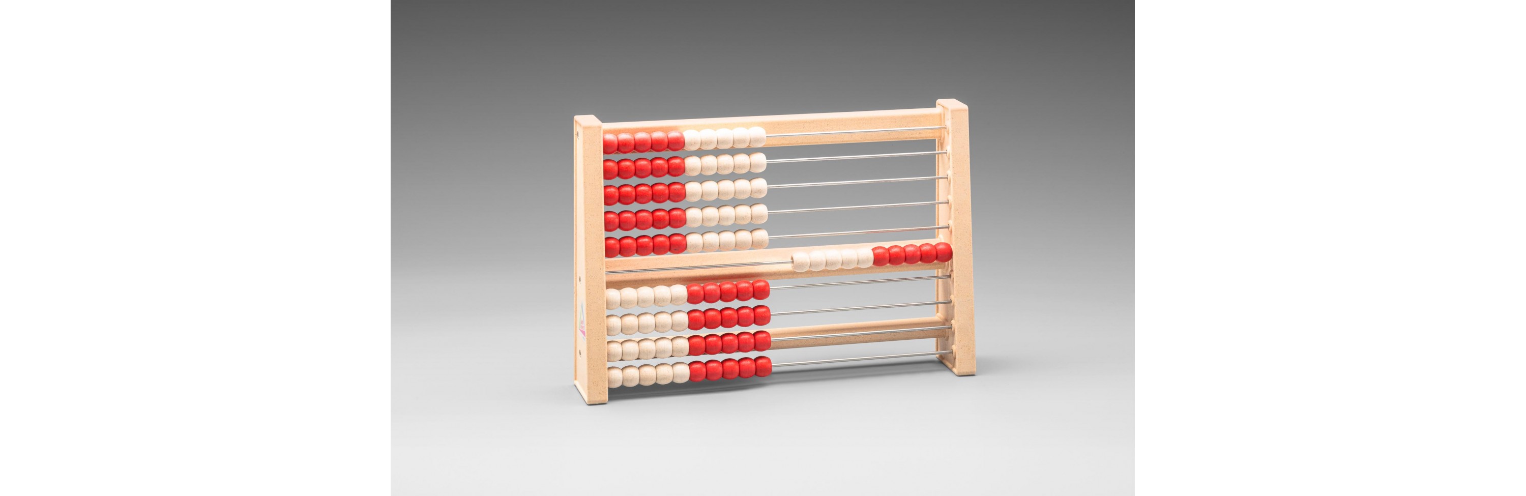 Wissner® active learning - Abacus with 100 balls red / white RE-Wood®