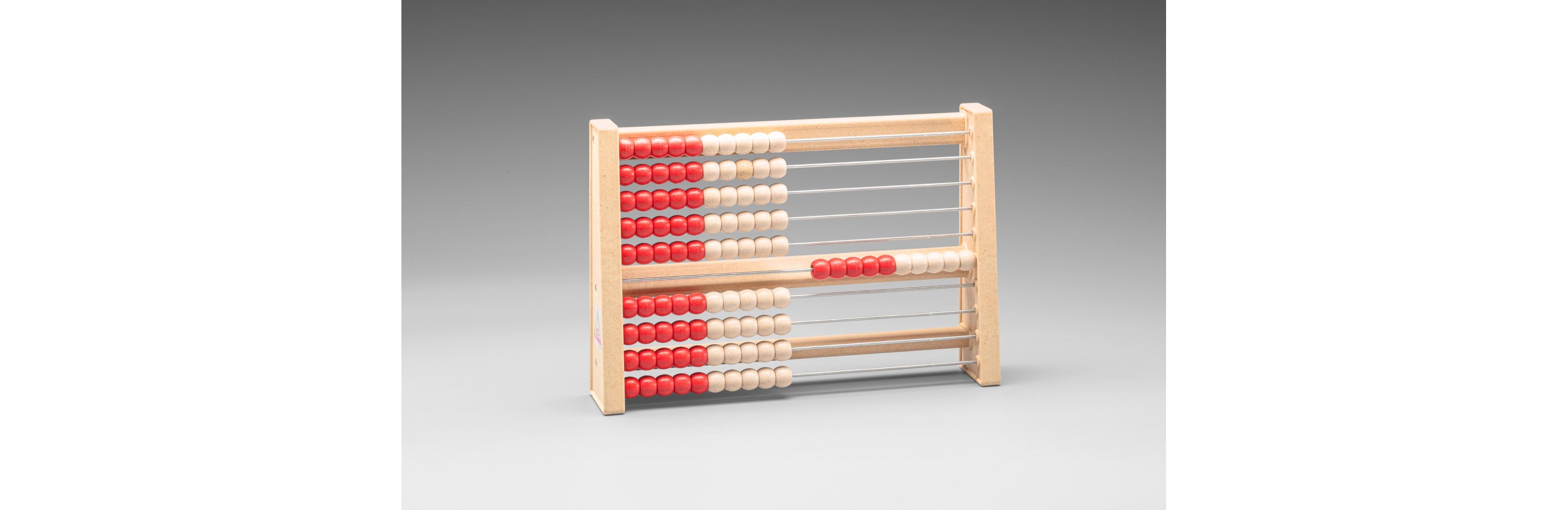 Wissner® active learning - Abacus with 100 balls red / white RE-Wood®