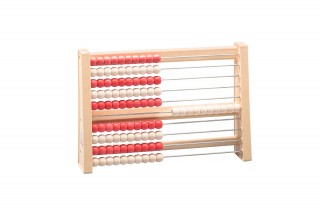 Abacus /Rekenrek. with 100 beads. red / white