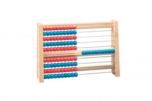 Wissner® active learning - Abacus with 100 balls red / blue RE-Wood®