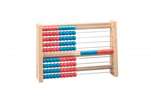 Wissner® active learning - Abacus with 100 balls red / blue RE-Wood®