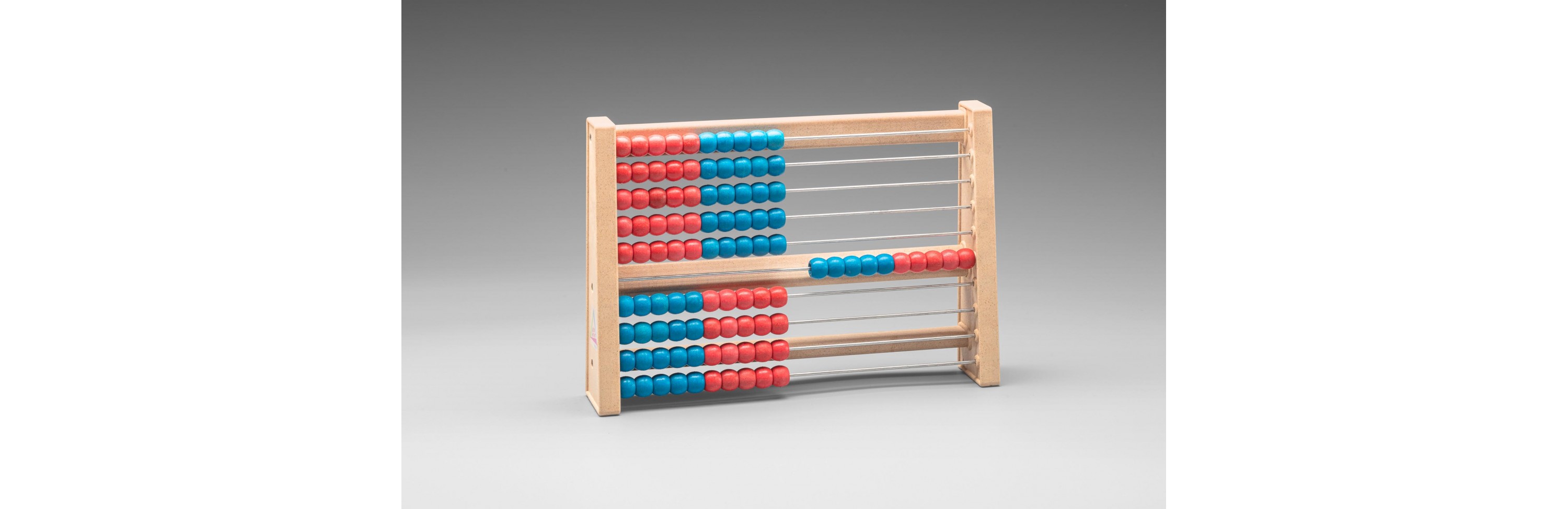 Wissner® active learning - Abacus with 100 balls red / blue RE-Wood®