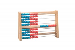 Abacus / Rekenrek. with 100 beads. red / blue