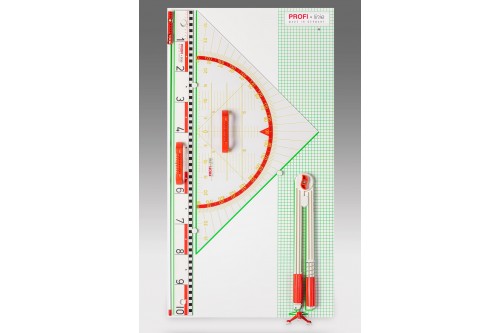 Wissner® active learning - Blackboard Drawing Set PROIFI-linie II ( 80cm Geo square) RE-Plastic®