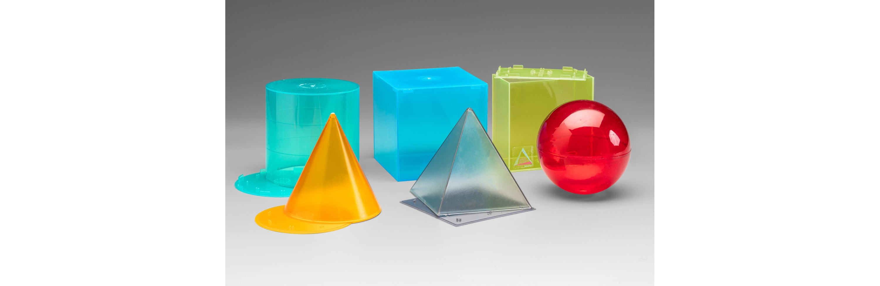 Wissner® active learning - Geometrical Shape Set transparent in 6 colours (6 pcs) RE-Plastic®