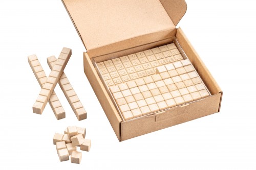 Hundred Box in natural colours 10 x 10cm (29 pcs) RE-Wood®