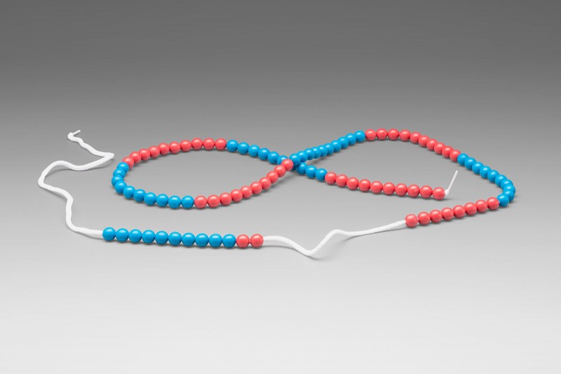 Wissner® active learning - Arithmetic Bead String red/blue with 100 balls RE-Plastic®