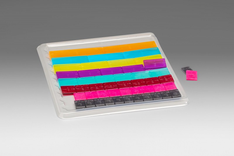 Wissner® active learning - Fraction Set linear in 9 colours (51 pcs) RE-Plastic®