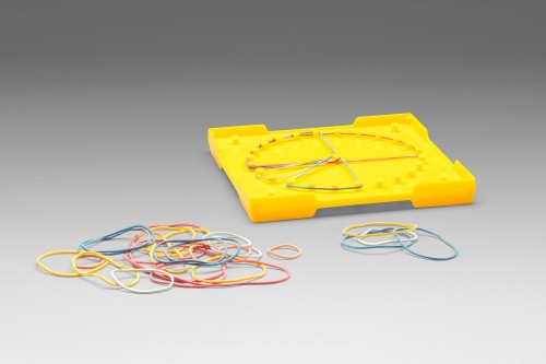 Geoboard small double sided yellow RE-Plastic®