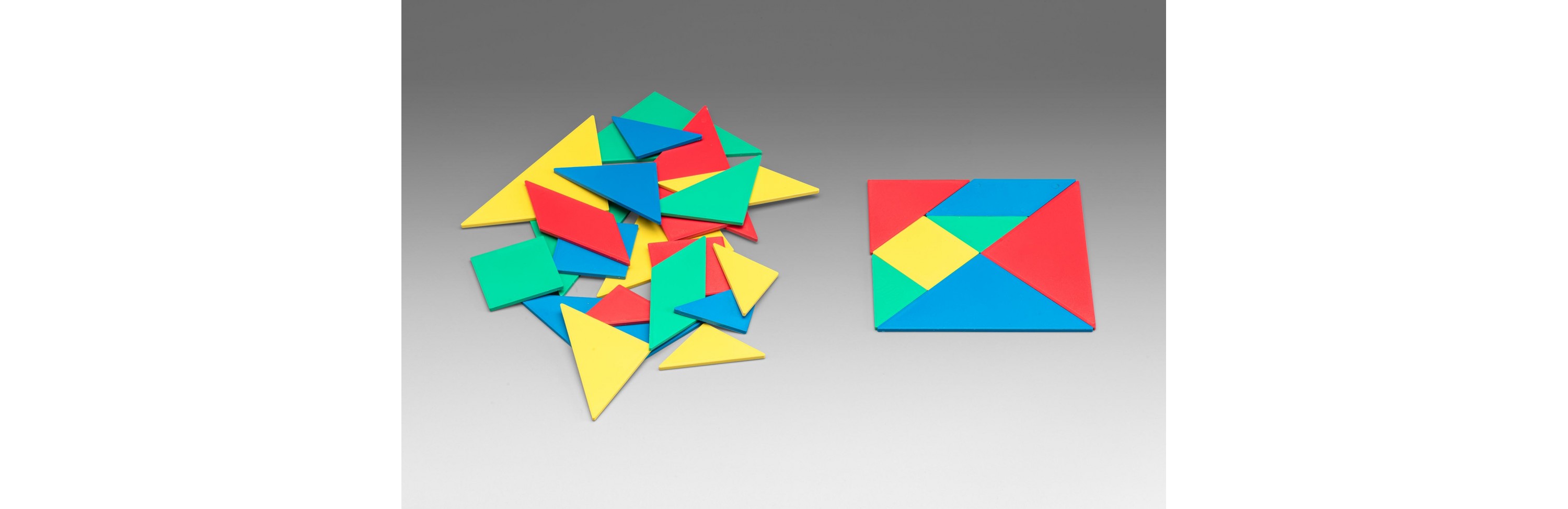 Wissner® active learning - Tangram set in 4 colours (28 pcs) RE-Plastic®