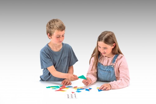 Wissner® active learning - Tangram set in 4 colours (28 pcs) RE-Plastic®