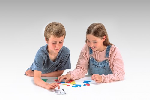 Wissner® active learning - Tangram set in 4 colours (28 pcs) RE-Plastic®