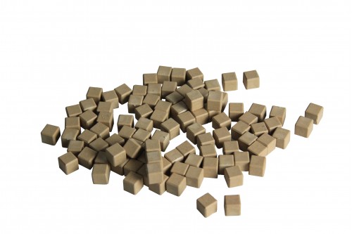 Dienes Base Ten Units in natural colours (100 pcs) RE-Wood®