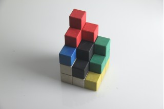 Soma-Cube in 7 colours RE-Wood®