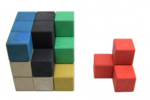 Soma-Cube in 7 colours RE-Wood®