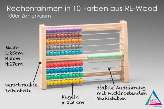 Abacus (Rekenrek). in 10 colours