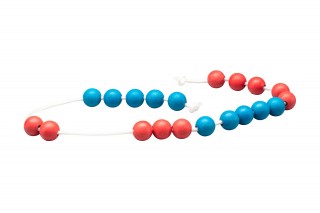 Jumbo Arithmetic Bead String. red/blue with 20 balls