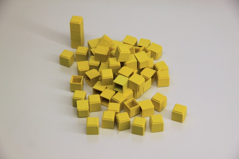 Wissner® active learning - Base Ten Units 100 pcs (yellow) RE-Plastic®