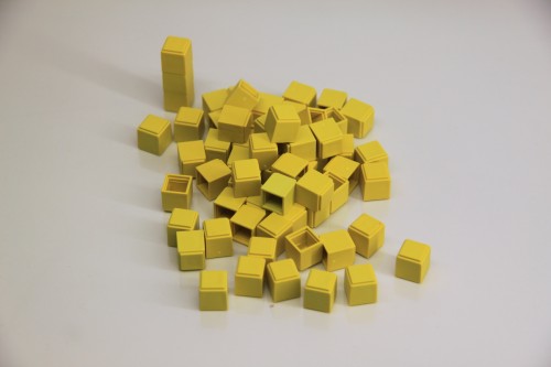 Wissner® active learning - Base Ten Units 100 pcs (yellow) RE-Plastic®