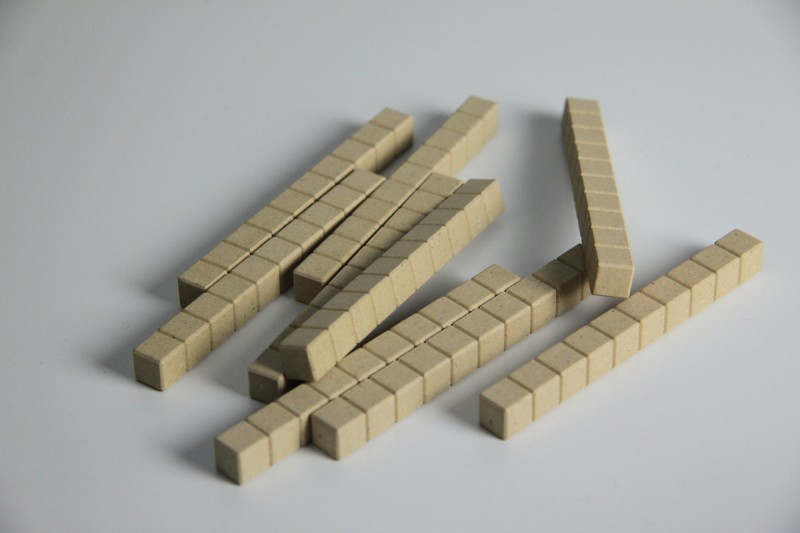 Wissner® active learning - Dienes Base Ten Rods in natural colours (100 pcs) RE-Wood®