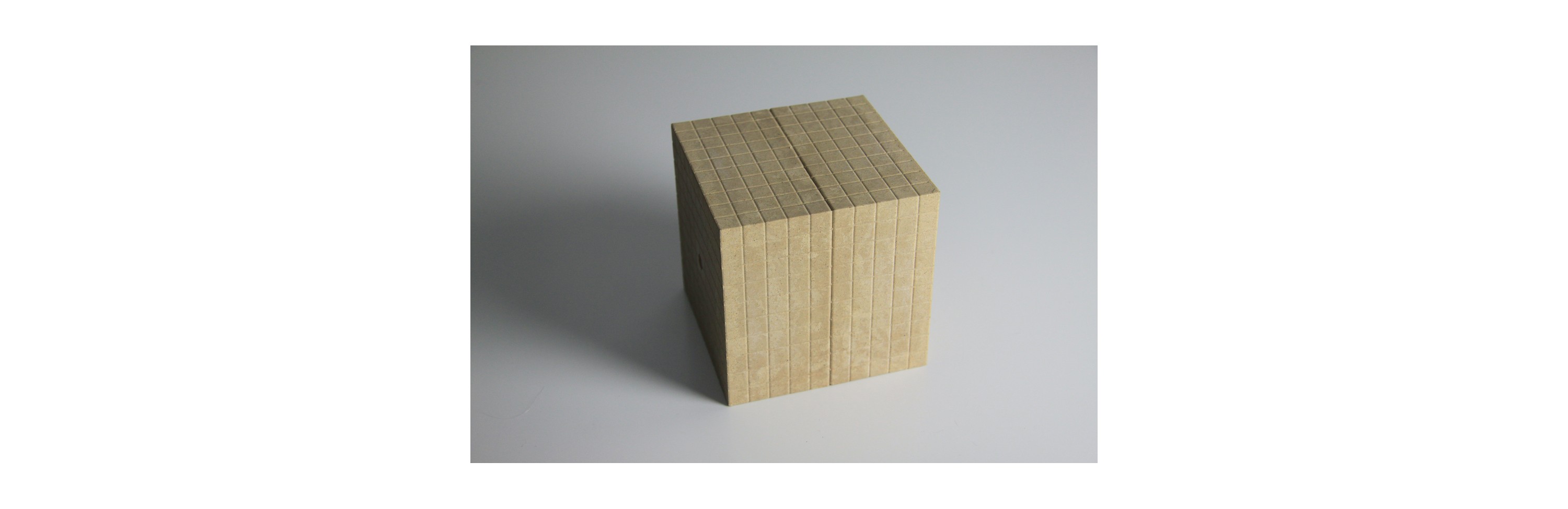 Wissner® active learning - Dienes Base Ten Thousand Cube in natural colours (1 pcs) RE-Wood®